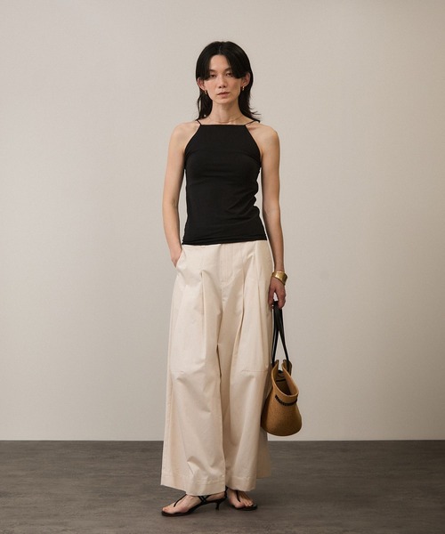 SALON adam et rope'（サロン アダム エ ロペ）の「ストレッチスクエアキャミ（キャミソール・レディース・ブラック/オフホワイト・FREE）」の10枚目の写真