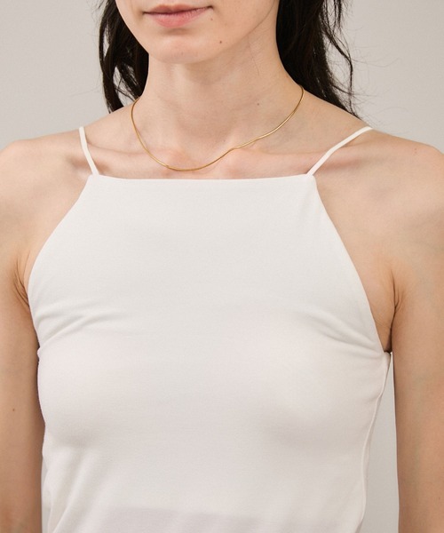 SALON adam et rope'（サロン アダム エ ロペ）の「ストレッチスクエアキャミ（キャミソール・レディース・ブラック/オフホワイト・FREE）」の12枚目の写真