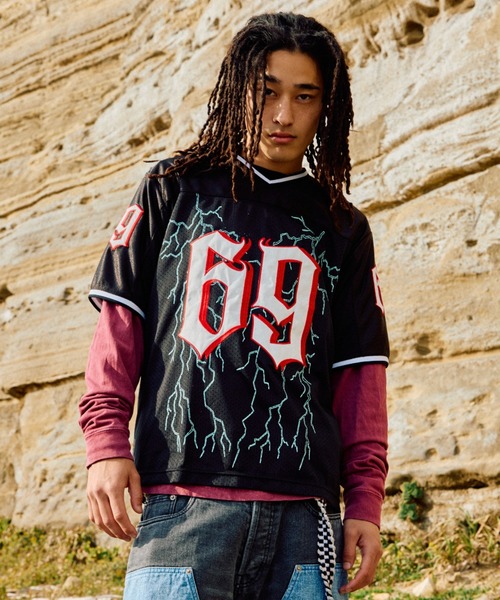 シャツ woke edge thunder football shirt Thunder Football Shirt（Tシャツ/カットソー）｜WOKE EDGE（ウォーク