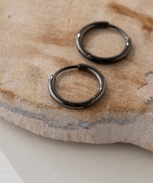 MAISON BREEZE | 【MAISON BREEZE】ピアス ステンレス 細幅 丸甲 直径1.3cm ミニ シンプル ワンタッチ フープピアス OSWY(ピアス(両耳用))