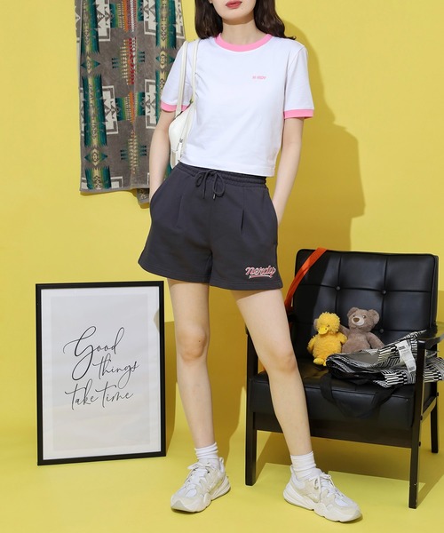 NERDY(ノルディ)の「カーシブロゴショーツ(その他パンツ・レディース・ホワイト/グレー/ブルー/ピンク・S/SS/M)」の13枚目の写真