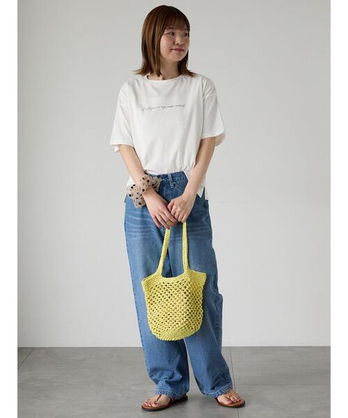 Lugnoncure(ルノンキュール)の「【接触冷感】筆記体ロゴTシャツ(Tシャツ/カットソー・レディース・ブラック/オフホワイト/ベージュ・F)」の15枚目の写真