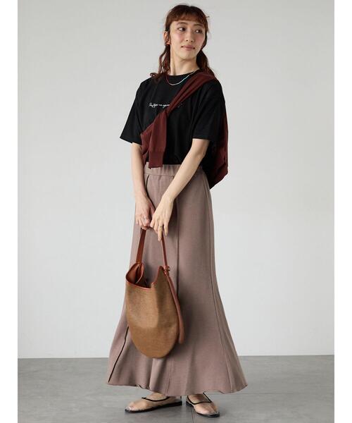 Lugnoncure(ルノンキュール)の「【接触冷感】筆記体ロゴTシャツ(Tシャツ/カットソー・レディース・ブラック/オフホワイト/ベージュ・F)」の17枚目の写真