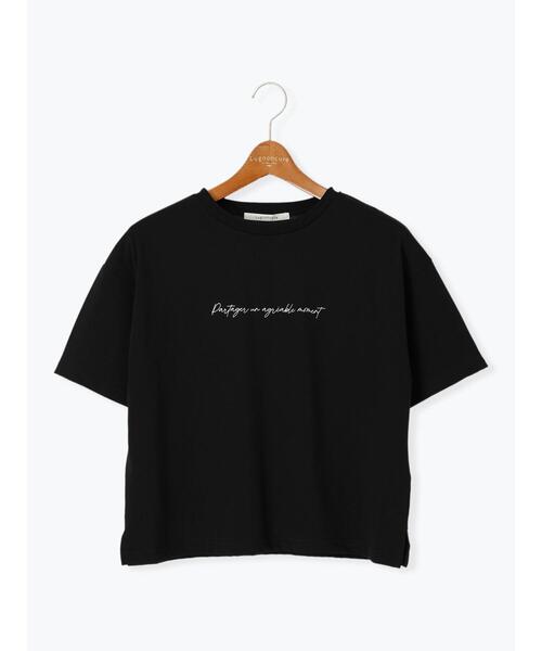 Lugnoncure(ルノンキュール)の「【接触冷感】筆記体ロゴTシャツ(Tシャツ/カットソー・レディース・ブラック/オフホワイト/ベージュ・F)」の11枚目の写真