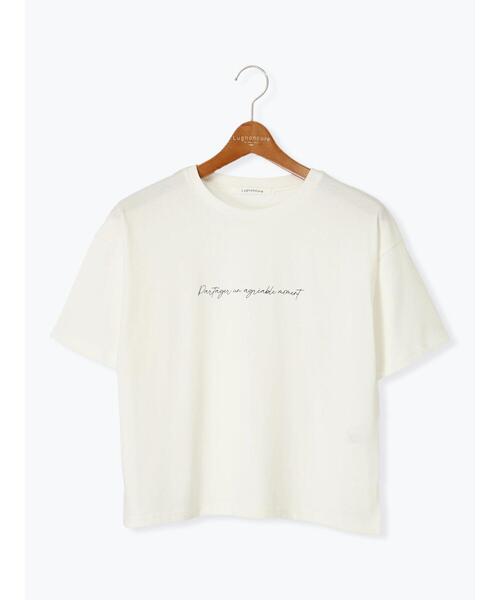 Lugnoncure(ルノンキュール)の「【接触冷感】筆記体ロゴTシャツ(Tシャツ/カットソー・レディース・ブラック/オフホワイト/ベージュ・F)」の12枚目の写真