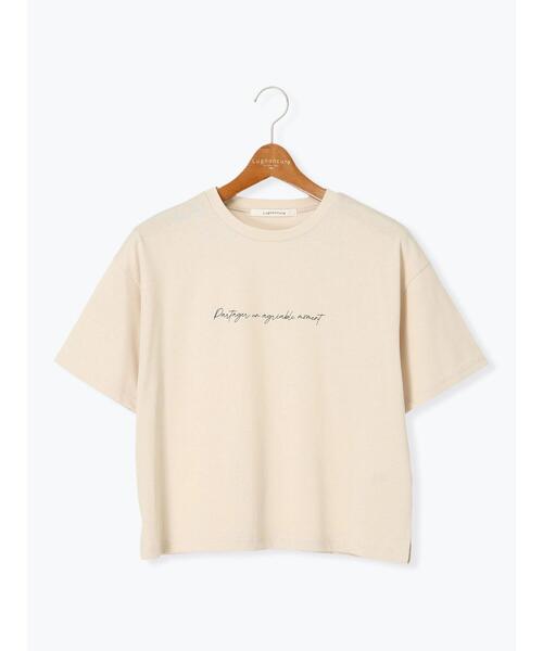 Lugnoncure(ルノンキュール)の「【接触冷感】筆記体ロゴTシャツ(Tシャツ/カットソー・レディース・ブラック/オフホワイト/ベージュ・F)」の13枚目の写真