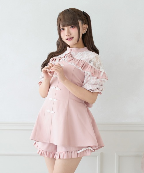 Pal elfy(パルエルフィー)の「チャイナ風コンビネゾン(ワンピース・レディース・ブルー/ピンク/ブラック/パープル・LARGE/フリー)」の14枚目の写真