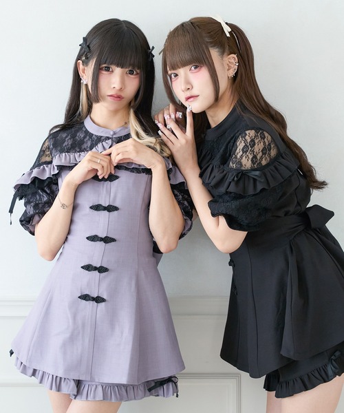 Pal elfy(パルエルフィー)の「チャイナ風コンビネゾン(ワンピース・レディース・ブルー/ピンク/ブラック/パープル・LARGE/フリー)」の17枚目の写真