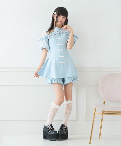 Pal elfy(パルエルフィー)の「チャイナ風コンビネゾン(ワンピース・レディース・ブルー/ピンク/ブラック/パープル・LARGE/フリー)」の9枚目の写真