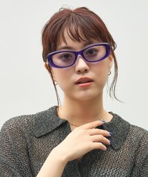 サングラス（パープル/紫色系・スクエア）ファッション通販