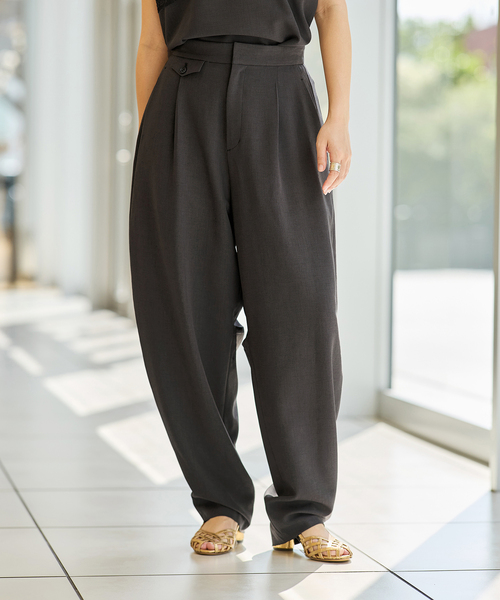 IENA LA BOUCLE（イエナラブークル）の「IENA LA BOUCLE カーブボリュームパンツ（スラックス・レディース・グレー・34/36/38）」の7枚目の写真