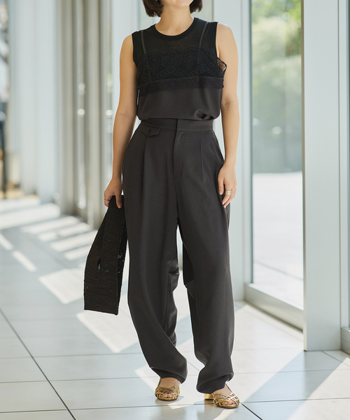 IENA LA BOUCLE（イエナラブークル）の「IENA LA BOUCLE カーブボリュームパンツ（スラックス・レディース・グレー・34/36/38）」の11枚目の写真