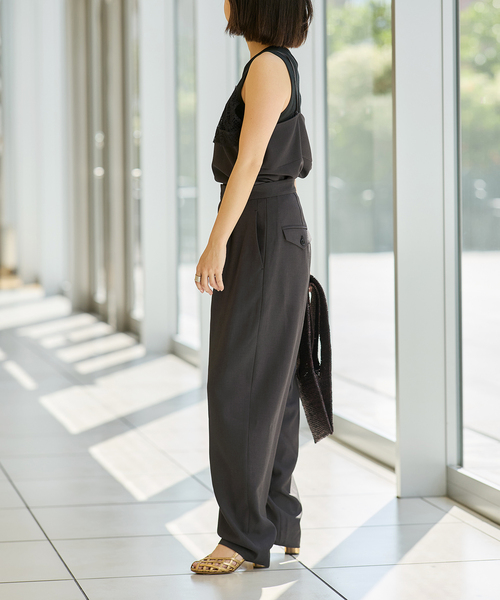 IENA LA BOUCLE（イエナラブークル）の「IENA LA BOUCLE カーブボリュームパンツ（スラックス・レディース・グレー・34/36/38）」の12枚目の写真