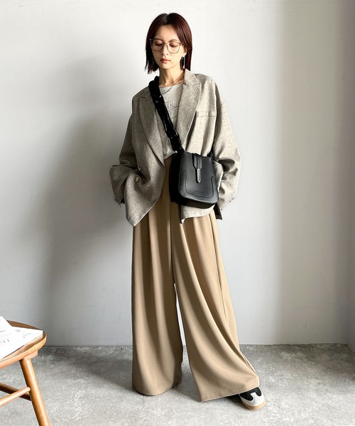 classicalelf（クラシカルエルフ）の「ドロースハンドルフェイクレザーフラップハンドル２Wayショルダーバッグ(ハンドバッグ)（ショルダーバッグ・レディース・ブラック/アイボリー/ブラウン・ONE SIZE）」の14枚目の写真