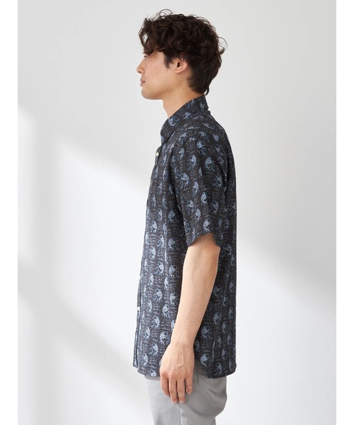 McGREGOR(マックレガー)の「リゾート柄シャツ(カジキ)(シャツ/ブラウス・メンズ・アイボリー/ブラック・M/L/XL)」の4枚目の写真