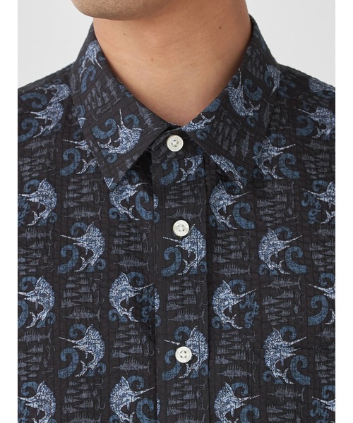 McGREGOR(マックレガー)の「リゾート柄シャツ(カジキ)(シャツ/ブラウス・メンズ・アイボリー/ブラック・M/L/XL)」の6枚目の写真