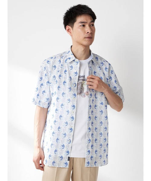 McGREGOR(マックレガー)の「リゾート柄シャツ(カジキ)(シャツ/ブラウス・メンズ・アイボリー/ブラック・M/L/XL)」の13枚目の写真