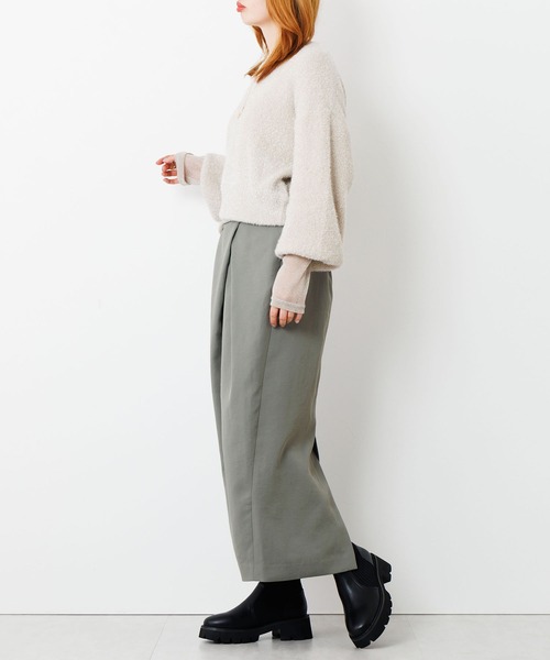 HIMIKO(ヒミコ)の「【HIMIKO】トラックソールリブニットブーツ/651419(ブーツ・レディース・グレー/ブラック・25.0cm/23.5cm/22.5cm/22.0cm/26.0cm/25.5cm/24.5cm/24.0cm/23.0cm)」の14枚目の写真