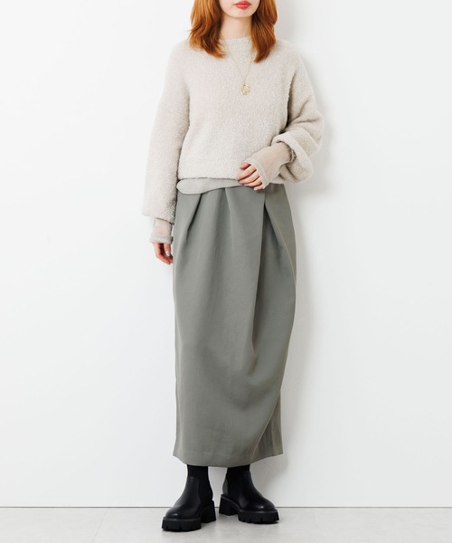 HIMIKO(ヒミコ)の「【HIMIKO】トラックソールリブニットブーツ/651419(ブーツ・レディース・グレー/ブラック・25.0cm/23.5cm/22.5cm/22.0cm/26.0cm/25.5cm/24.5cm/24.0cm/23.0cm)」の15枚目の写真