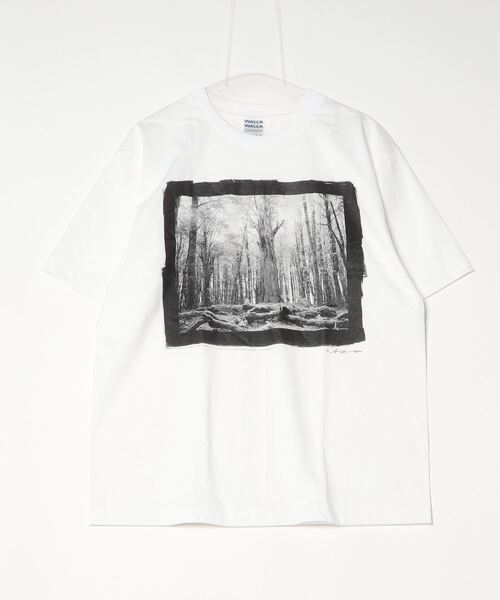 WALLA WALLA SPORT(ワラワラスポーツ)の「MIKIO AZUMAYA “PLATINUM PRINT NATURE #1”/ 東谷幹男 "プラチナム プリント ネイチャー #1”(Tシャツ/カットソー・メンズ・ホワイト・MEDIUM/LARGE/X-LARGE)」の1枚目の写真