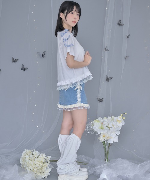 ililil(イルイルイル)の「『ililil/イルイルイル』【クマのエケチェンTシャツ】くまプリント半袖Tシャツ(Tシャツ/カットソー・レディース・ホワイト・FREE)」の11枚目の写真