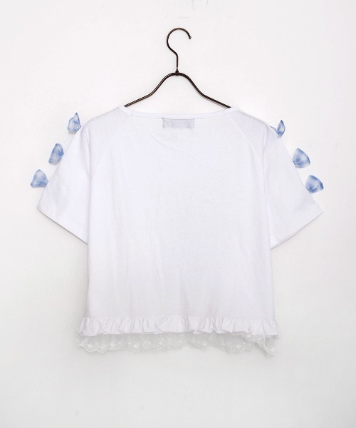 tシャツ 「ililil/イルイルイル」「クマのエケチェンTシャツ」くまプリント半袖Tシャツ レディース セール】『ililil/イルイルイル』【クマのエケチェンTシャツ
