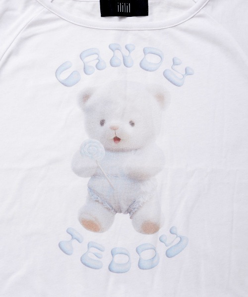 ililil(イルイルイル)の「『ililil/イルイルイル』【クマのエケチェンTシャツ】くまプリント半袖Tシャツ(Tシャツ/カットソー・レディース・ホワイト・FREE)」の15枚目の写真
