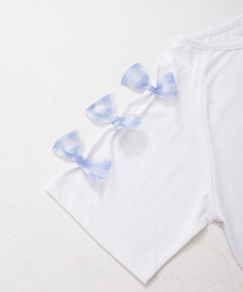 tシャツ 「ililil/イルイルイル」「クマのエケチェンTシャツ」くまプリント半袖Tシャツ レディース セール】『ililil/イルイルイル』【クマのエケチェンTシャツ