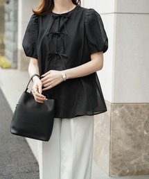 【新品タグ付き】HUIT bouquetフリルスタンドカラー ブラックチュニック 楽天市場】チュニック ブラウス シャツ レディース 五分袖