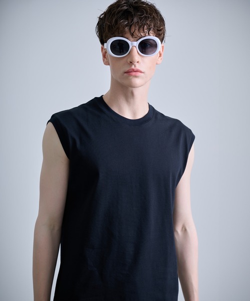 NUMBER (N)INE(ナンバーナイン)の「【NUMBER(N)INE】BIG FRAME SUNGLASSES / ナンバーナイン ビッグフレーム UVカット サングラス(サングラス・メンズ・ブラック/ホワイト・FREE)」の2枚目の写真