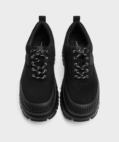 CHARLES & KEITH（チャールズ & キース）の「Darra ダラ フェイクスエードリジッドソールスニーカー（スニーカー・レディース・ベージュ/ブラック系その他2・23.5cm/23cm/22.5cm/25.5cm/25cm/24.5cm）」の9枚目の写真