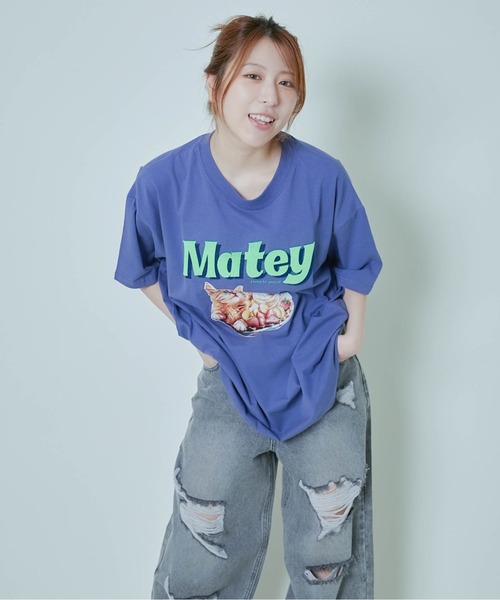 GORGE(ゴージ)の「《ロゴ映え×キャットグラフィック》カジュアルTシャツ(Tシャツ/カットソー・レディース・オフホワイト/ブルー/ブラック・F)」の15枚目の写真