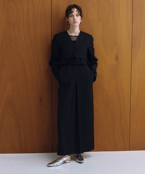 ボリュームチュールペプラムドレス / volume tulle peplum dress