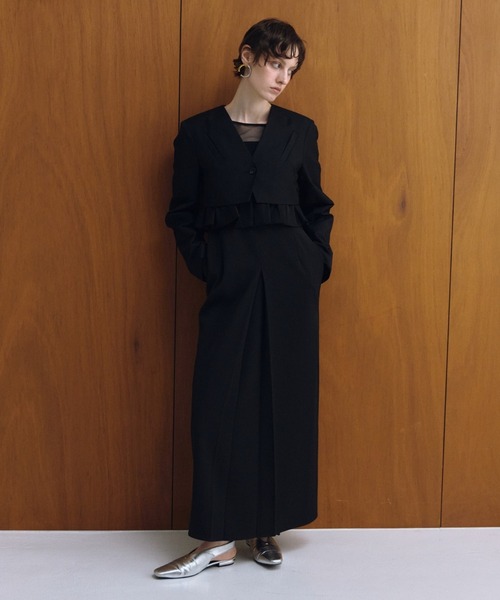 ボリュームチュールペプラムドレス / volume tulle peplum dress