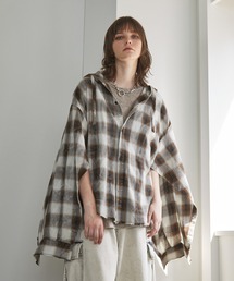 Spielio（シュピーリオ）の「【Spielio】2-Way processed hoodie shirt/ 2WAY加工デザインフーディーシャツ（シャツ/ブラウス）」