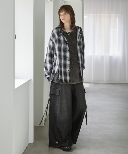 Spielio(シュピーリオ)の「【Spielio】2-Way processed hoodie shirt/ 2WAY加工デザインフーディーシャツ(シャツ/ブラウス・メンズ・ブラック/ブラウン・S/M/L)」の17枚目の写真