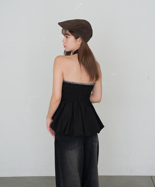 RAY CASSIN（レイカズン）の「スーツ風ベアペプラム（シャツ/ブラウス・レディース・グレー系その他2/ブラック系その他2/グレー・FREE）」の5枚目の写真