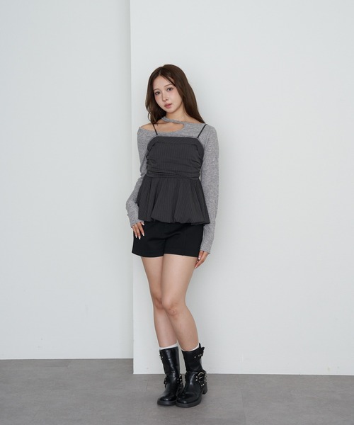 RAY CASSIN（レイカズン）の「スーツ風ベアペプラム（シャツ/ブラウス・レディース・グレー系その他2/ブラック系その他2/グレー・FREE）」の21枚目の写真