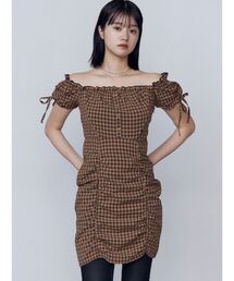 EMODA | オフショルダーミニギャザーワンピース(ワンピース)