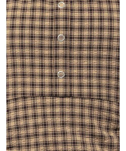 EMODA（エモダ）の「オフショルダーミニギャザーワンピース（ワンピース・レディース・グリーン/ベージュ/ブラック・FREE）」の5枚目の写真