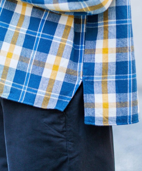 D.M.G.（ドミンゴ）の「[D.M.G. / ディーエムジー] 起毛チェック プルオーバーシャツ（シャツ/ブラウス・レディース・オレンジ系その他/ブルー系その他・3/2）」の8枚目の写真