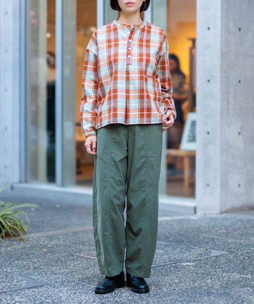 D.M.G.（ドミンゴ）の「[D.M.G. / ディーエムジー] 起毛チェック プルオーバーシャツ（シャツ/ブラウス・レディース・オレンジ系その他/ブルー系その他・3/2）」の16枚目の写真