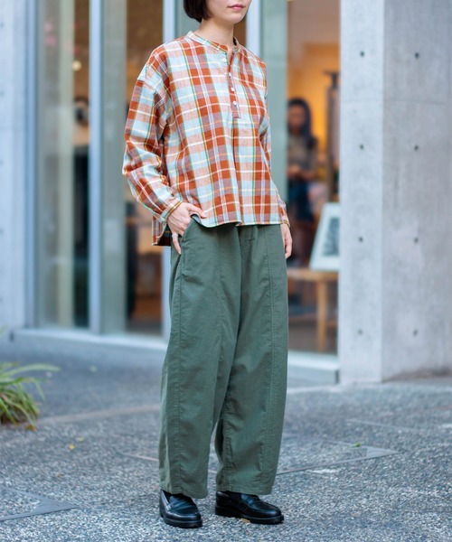 D.M.G.（ドミンゴ）の「[D.M.G. / ディーエムジー] 起毛チェック プルオーバーシャツ（シャツ/ブラウス・レディース・オレンジ系その他/ブルー系その他・3/2）」の17枚目の写真