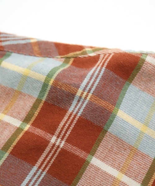 D.M.G.（ドミンゴ）の「[D.M.G. / ディーエムジー] 起毛チェック プルオーバーシャツ（シャツ/ブラウス・レディース・オレンジ系その他/ブルー系その他・3/2）」の21枚目の写真