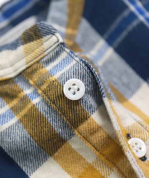 D.M.G.（ドミンゴ）の「[D.M.G. / ディーエムジー] 起毛チェック プルオーバーシャツ（シャツ/ブラウス・レディース・オレンジ系その他/ブルー系その他・3/2）」の4枚目の写真