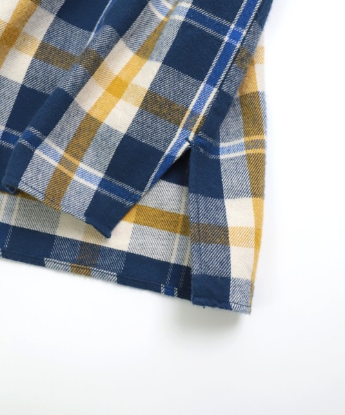 D.M.G.（ドミンゴ）の「[D.M.G. / ディーエムジー] 起毛チェック プルオーバーシャツ（シャツ/ブラウス・レディース・オレンジ系その他/ブルー系その他・3/2）」の13枚目の写真