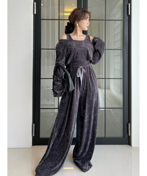 セール】クラッシュベロアレイヤードカットソー（Tシャツ/カットソー