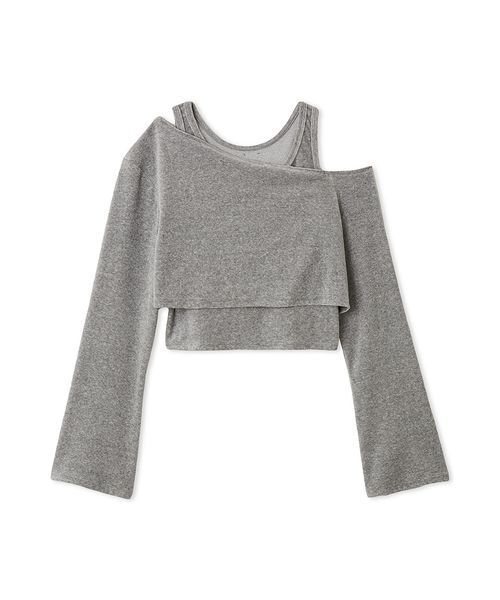 セール】クラッシュベロアレイヤードカットソー（Tシャツ/カットソー