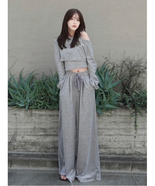 セール】クラッシュベロアレイヤードカットソー（Tシャツ/カットソー