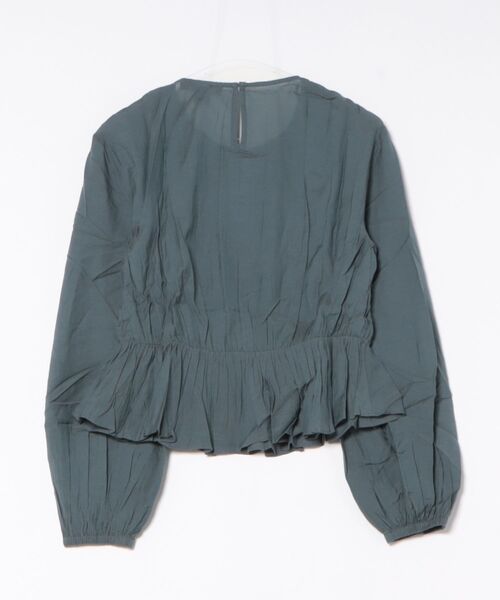 ALLSAINTS(オールセインツ)の「MELANI ROUND NECK GATHERED TOP | MELANI ラウンド ネック ギャザー トップ(その他トップス・レディース・ブルー系その他・4/6/8/10)」の8枚目の写真